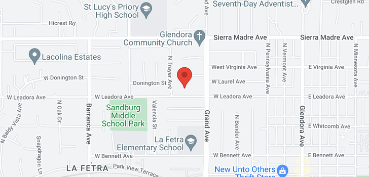 map of W Leadora Glendora, CA 91741